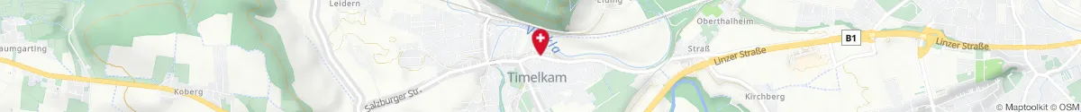 Map representation of the location for Maut Turm Apotheke in 4850 Timelkam